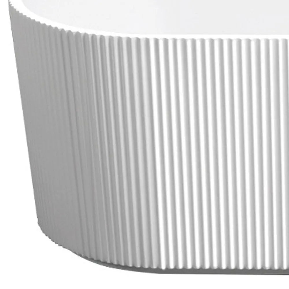 59" White Acrylic Oval Bath Tub HomeRoots