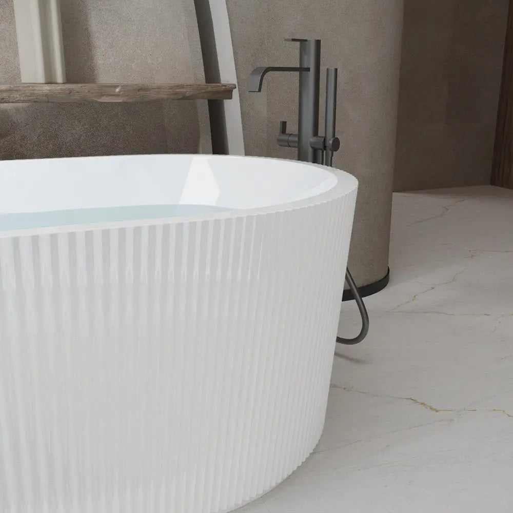 59" White Acrylic Oval Bath Tub HomeRoots