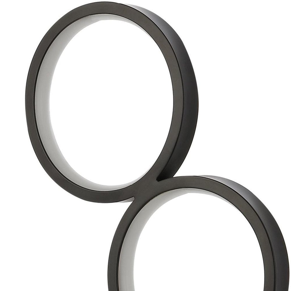 Lámpara de mesa LED novedosa negra de 17"