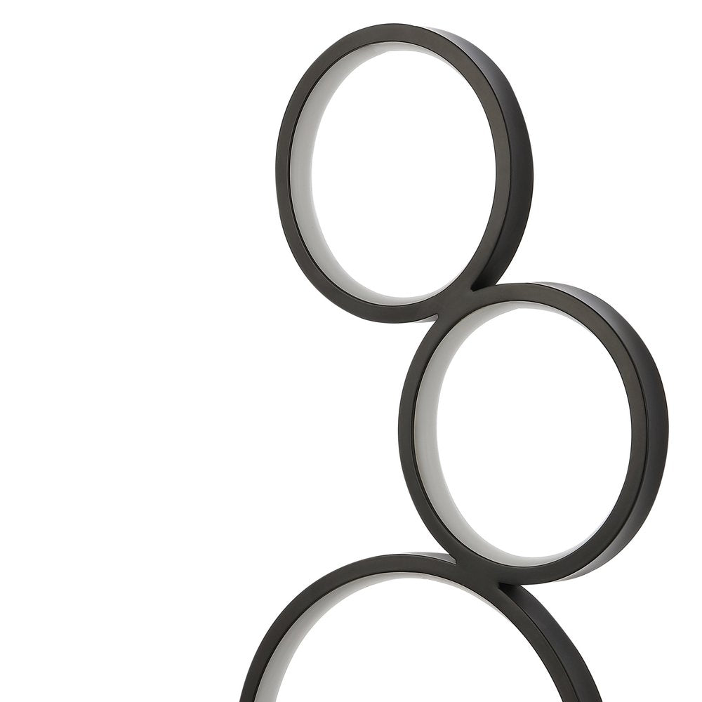 Lámpara de mesa LED novedosa negra de 17"