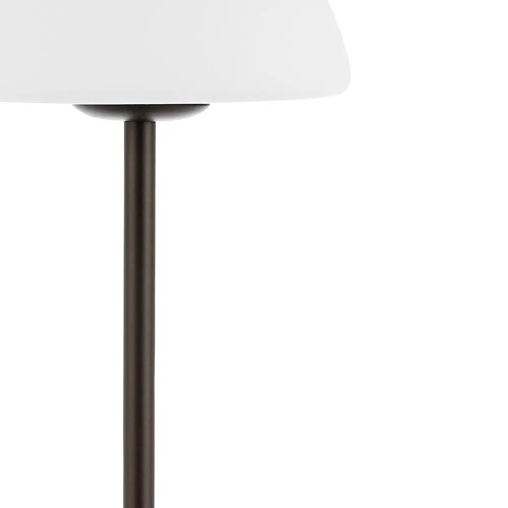 13" Antiqued Bronze USB Table Lamp LED With Dome Shade HomeRoots