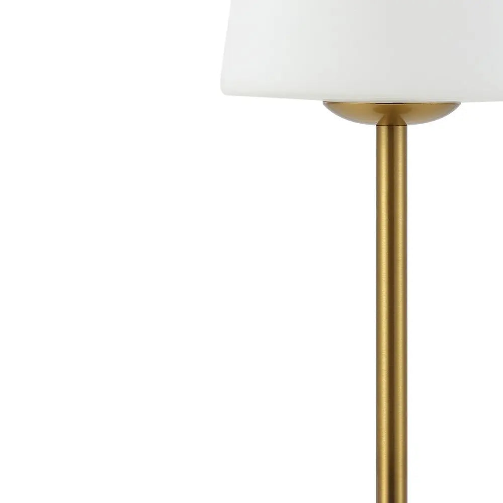 13" Gold USB Table Lamp LED With Empire Shade HomeRoots