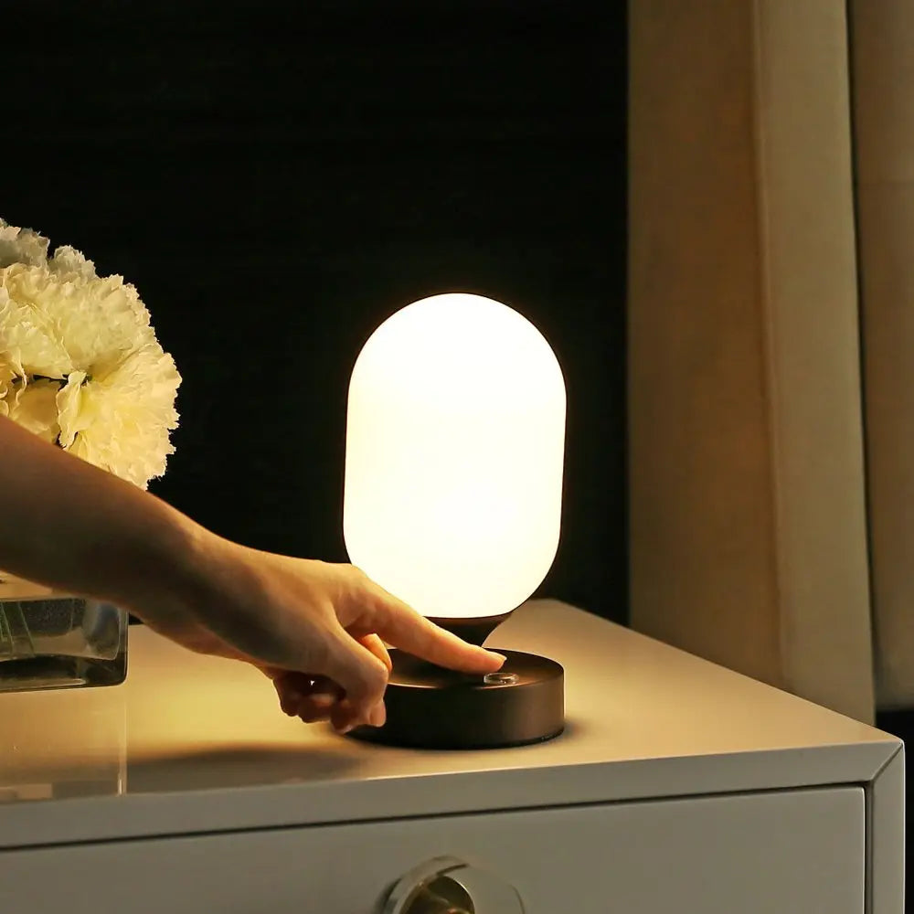 8" Antiqued Bronze Novelty USB Table Lamp LED HomeRoots