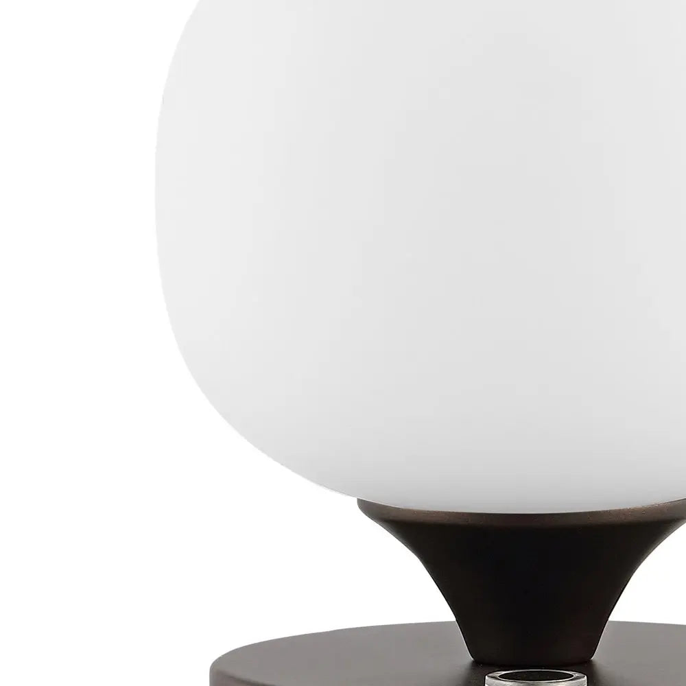 6" Antiqued Bronze Novelty USB Table Lamp LED With Globe Shade HomeRoots