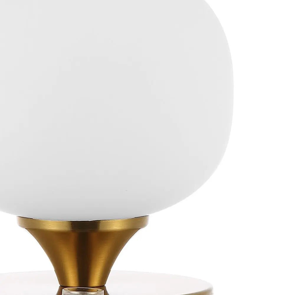 6" Gold Novelty USB Table Lamp LED With Globe Shade HomeRoots