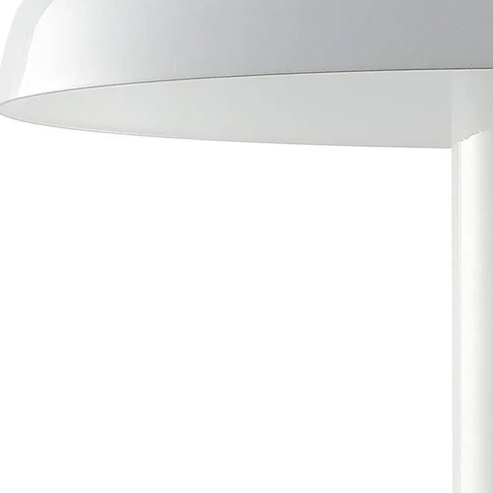 11" White Novelty USB Table Lamp LED With Globe Shade HomeRoots