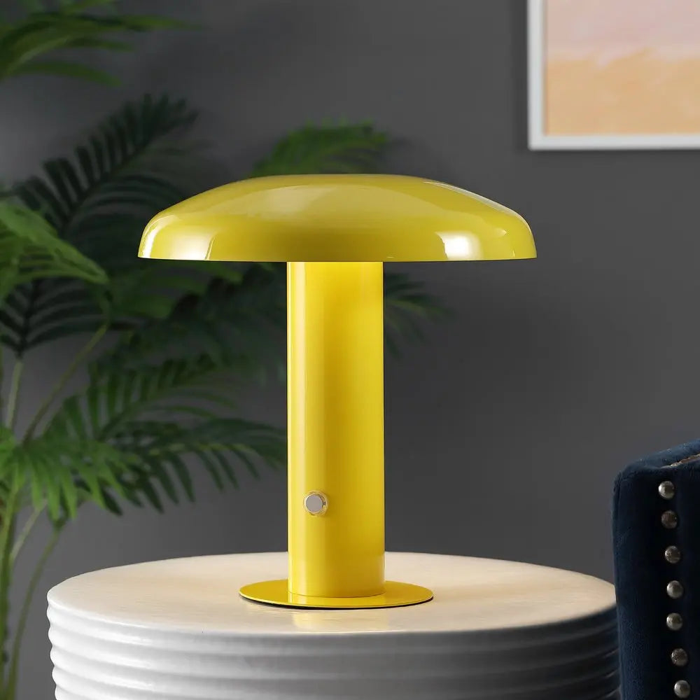11" Yellow Novelty USB Table Lamp LED With Globe Shade HomeRoots