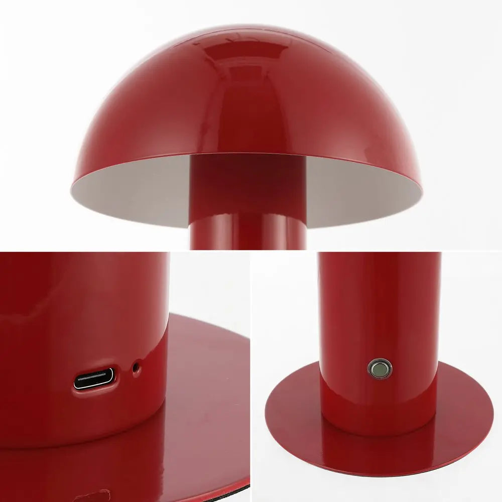 11" Red Novelty USB Table Lamp LED With Globe Shade HomeRoots