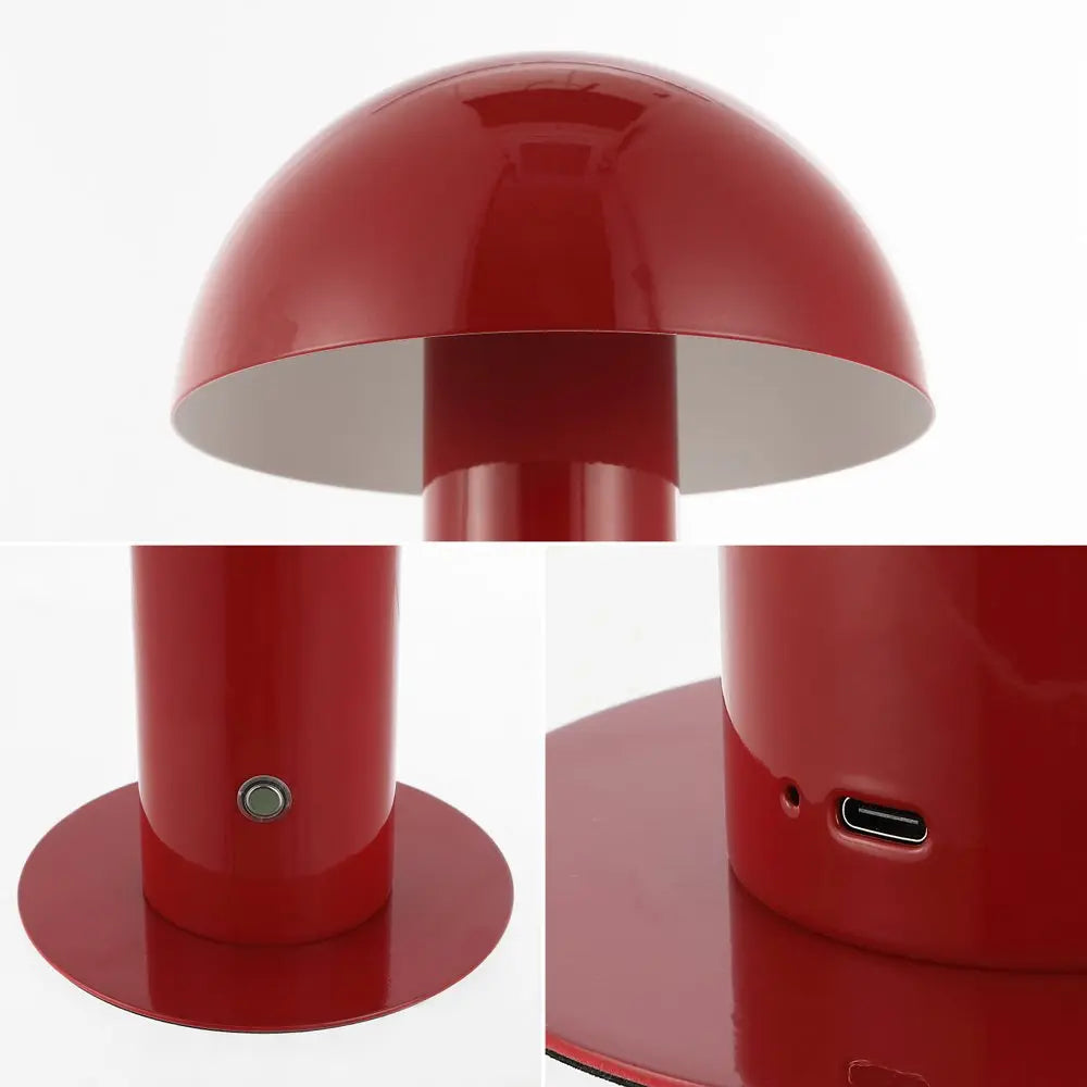 11" Red Novelty USB Table Lamp LED With Globe Shade HomeRoots