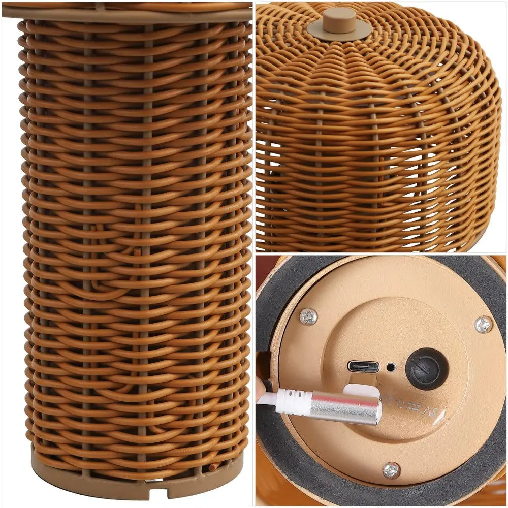 Set of Two 10" Clear USB Table Lamps LED With Globe Shades HomeRoots