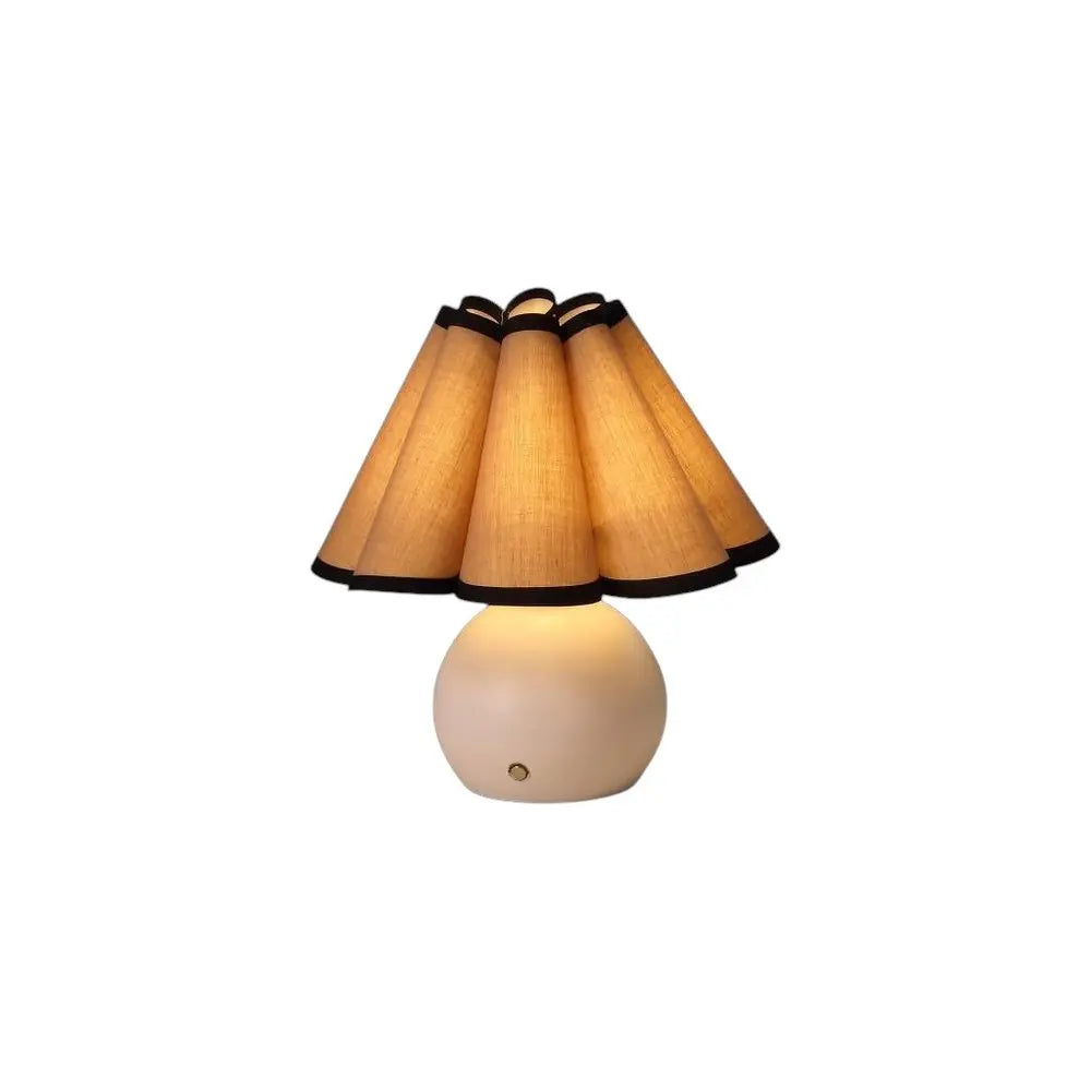 Set of Two 11" Clear Novelty Table Lamps LED With Empire Shades HomeRoots