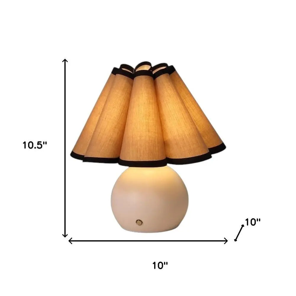 Set of Two 11" Clear Novelty Table Lamps LED With Empire Shades HomeRoots