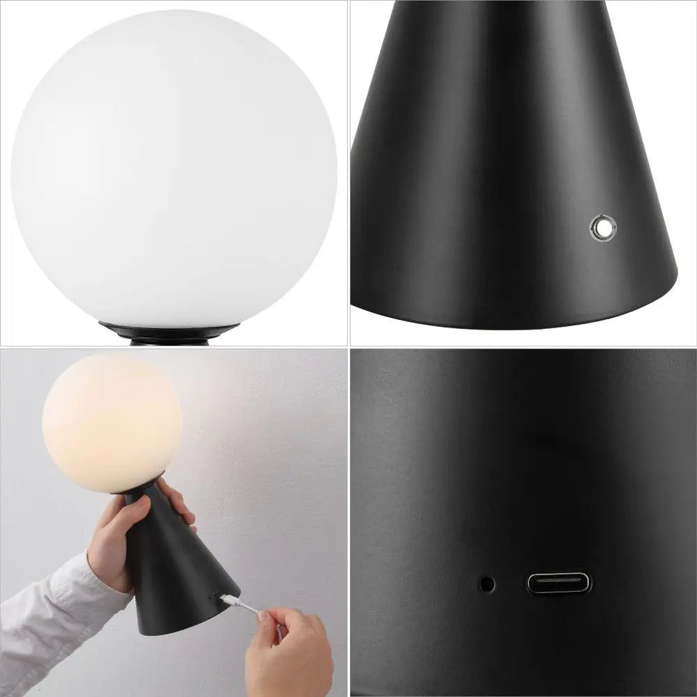 Set of Two 12" Clear Lighthouse USB Table Lamps LED HomeRoots