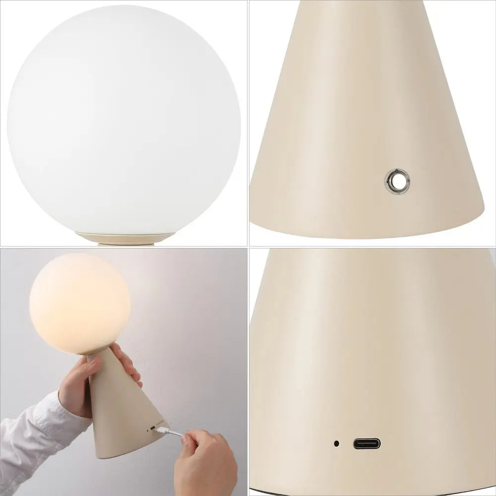 Set of Two 12" Clear Lighthouse USB Table Lamps LED HomeRoots