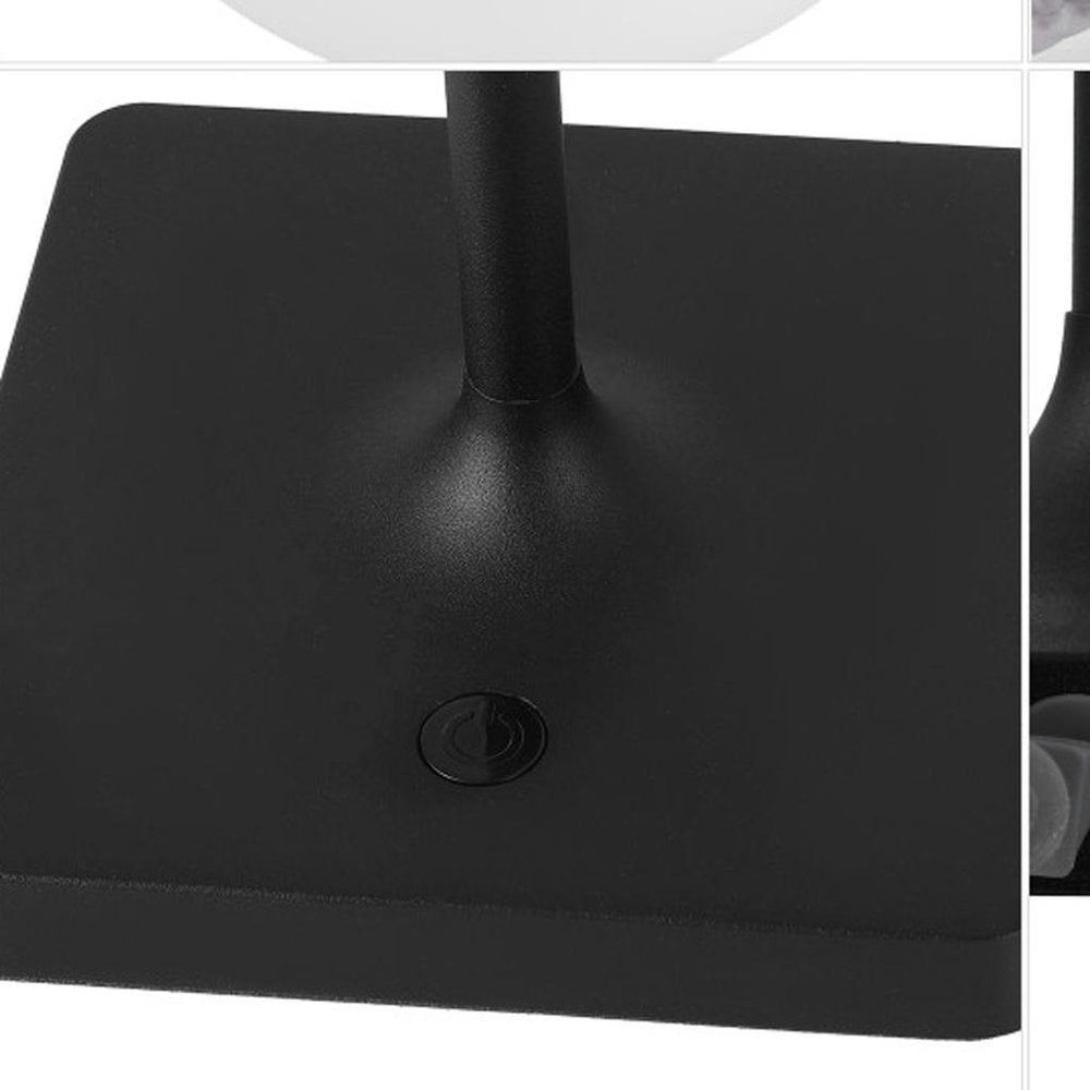 Set of Two 18" Black USB Table Lamps LED