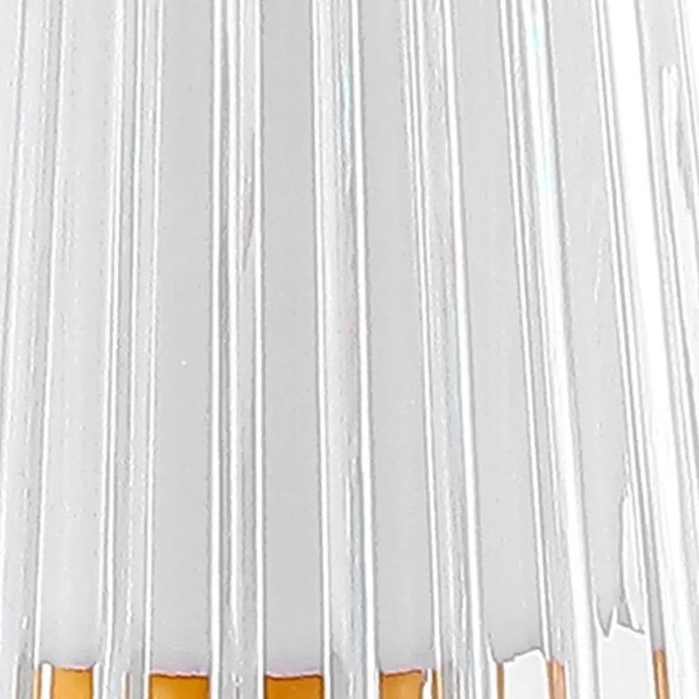 13" Orange USB Table Lamp LED With Empire Shade HomeRoots