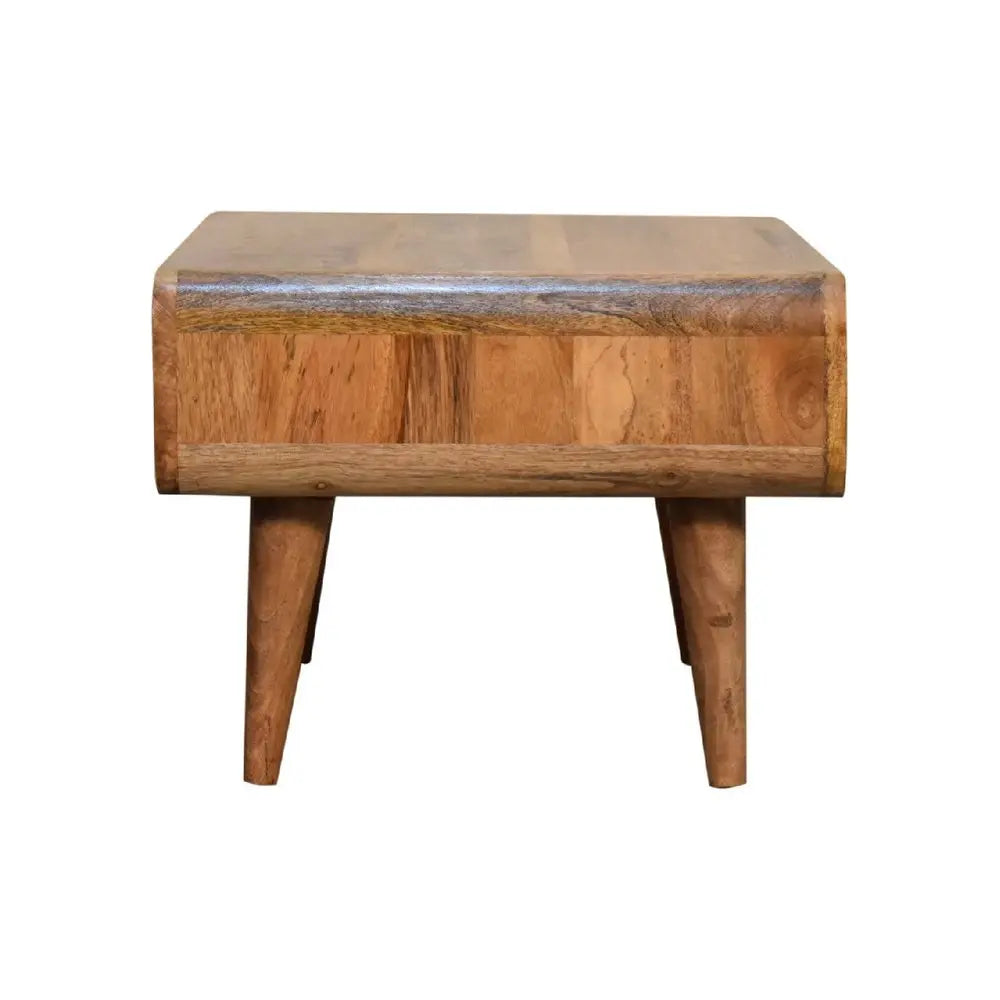 26" Brown Solid Wood Open Shelving TV Stand HomeRoots