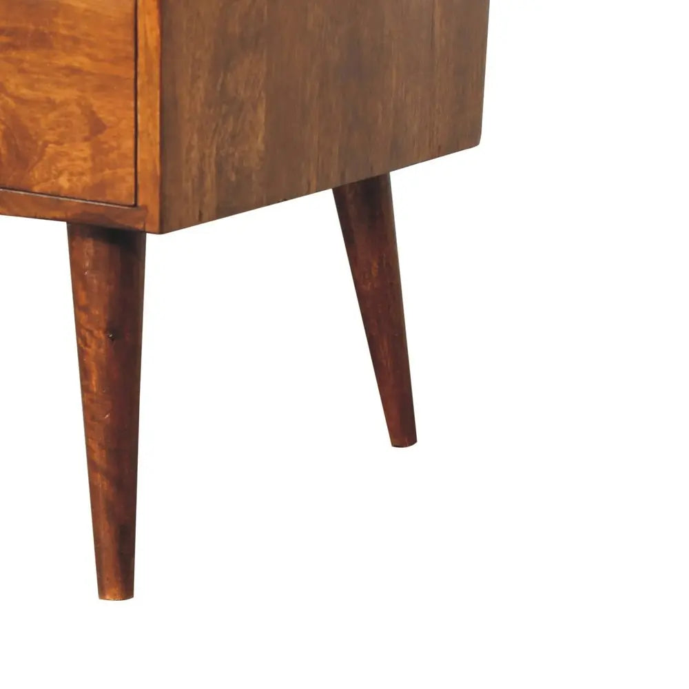 39" Brown Solid Wood Enclosed and Open Storage TV Stand - NOVA HOME FURNITURE