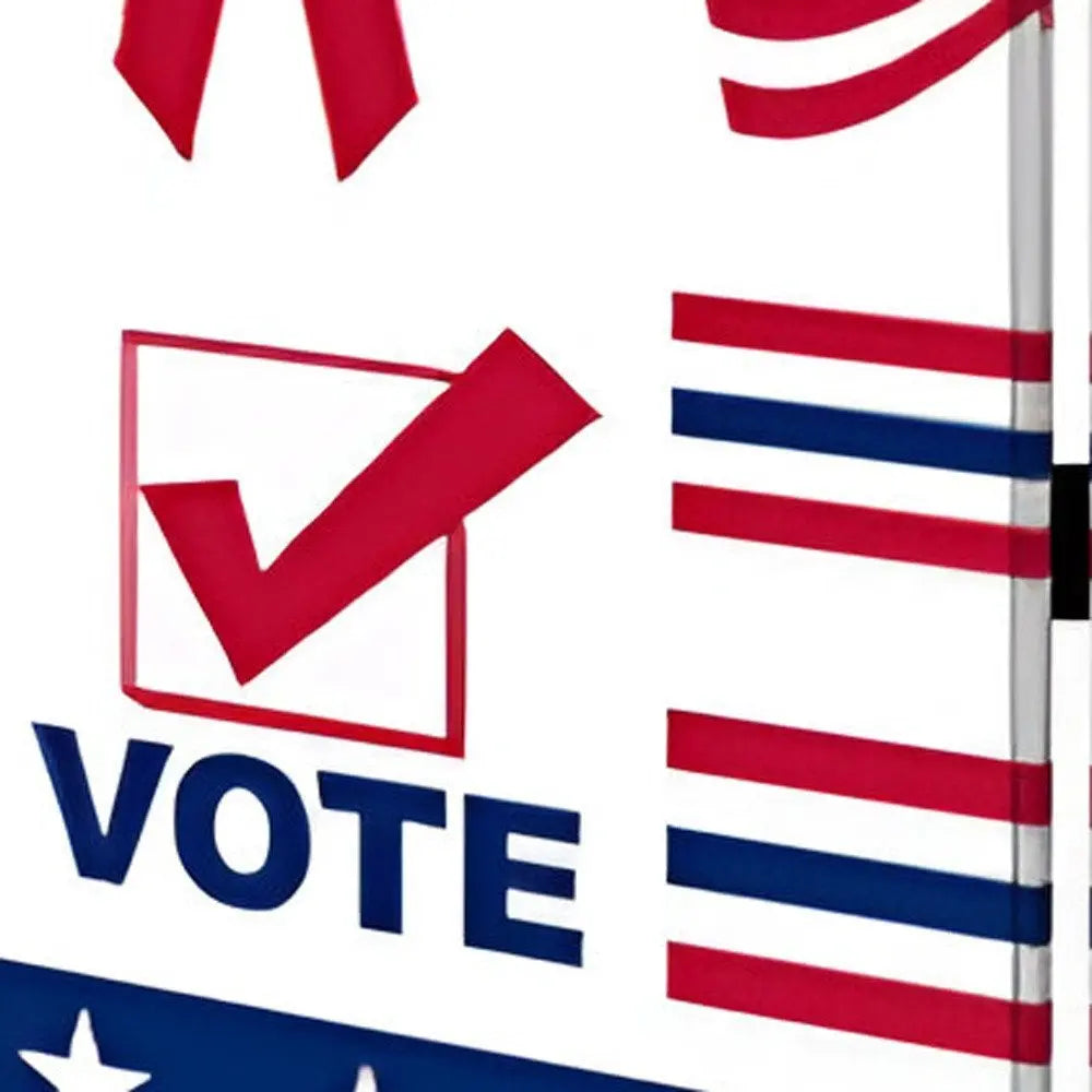 72" Blue and White Canvas Folding Three Panel Screen Room Divider - NOBLE HOME INTERIORS