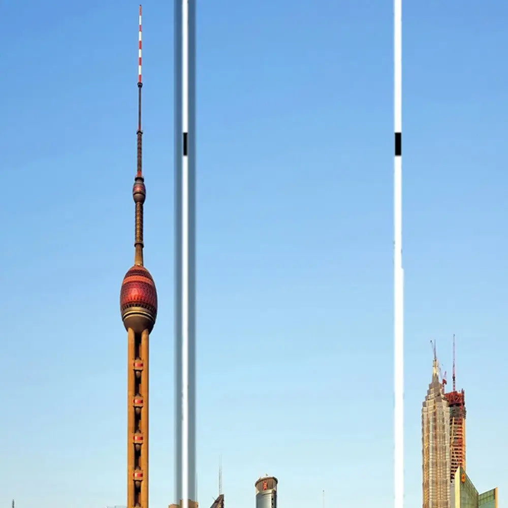 72" Blue Reversible China Cityscape Canvas Folding Three Panel Screen Room Divider - NOBLE HOME INTERIORS