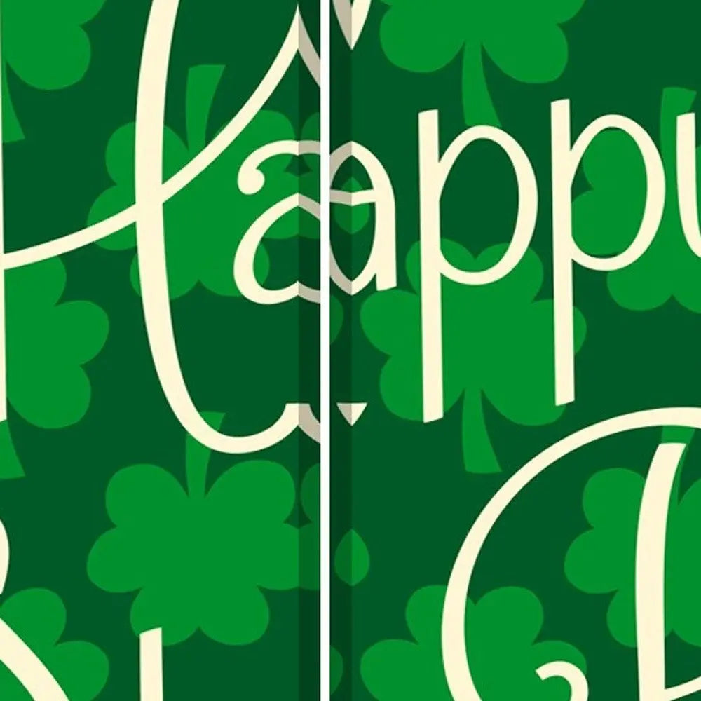 72" Green and White CanvasFolding Three Panel Screen Room Divider - NOBLE HOME INTERIORS