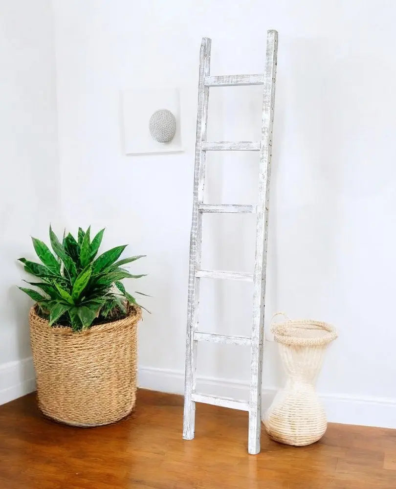 72" X 16" White Wood Hanging Dimensional Sculpture - NOBLE HOME INTERIORS