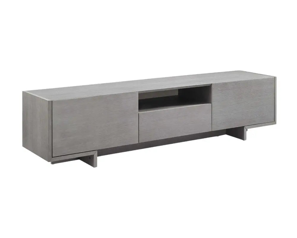 73" Gray Open Shelving TV Stand - NOVA HOME FURNITURE