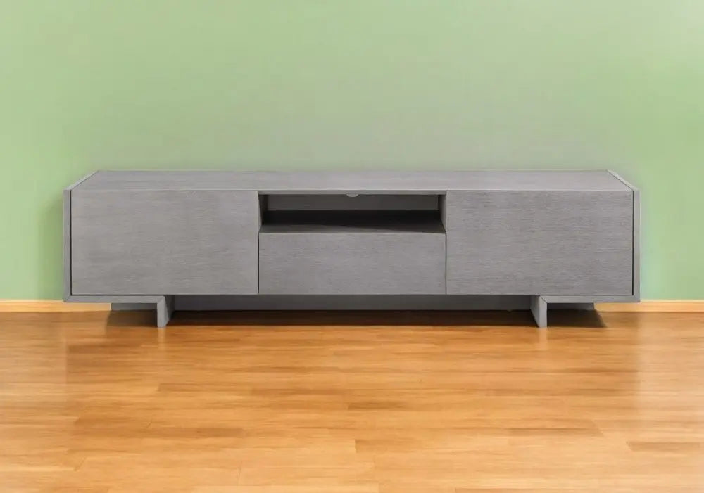 73" Gray Open Shelving TV Stand - NOVA HOME FURNITURE