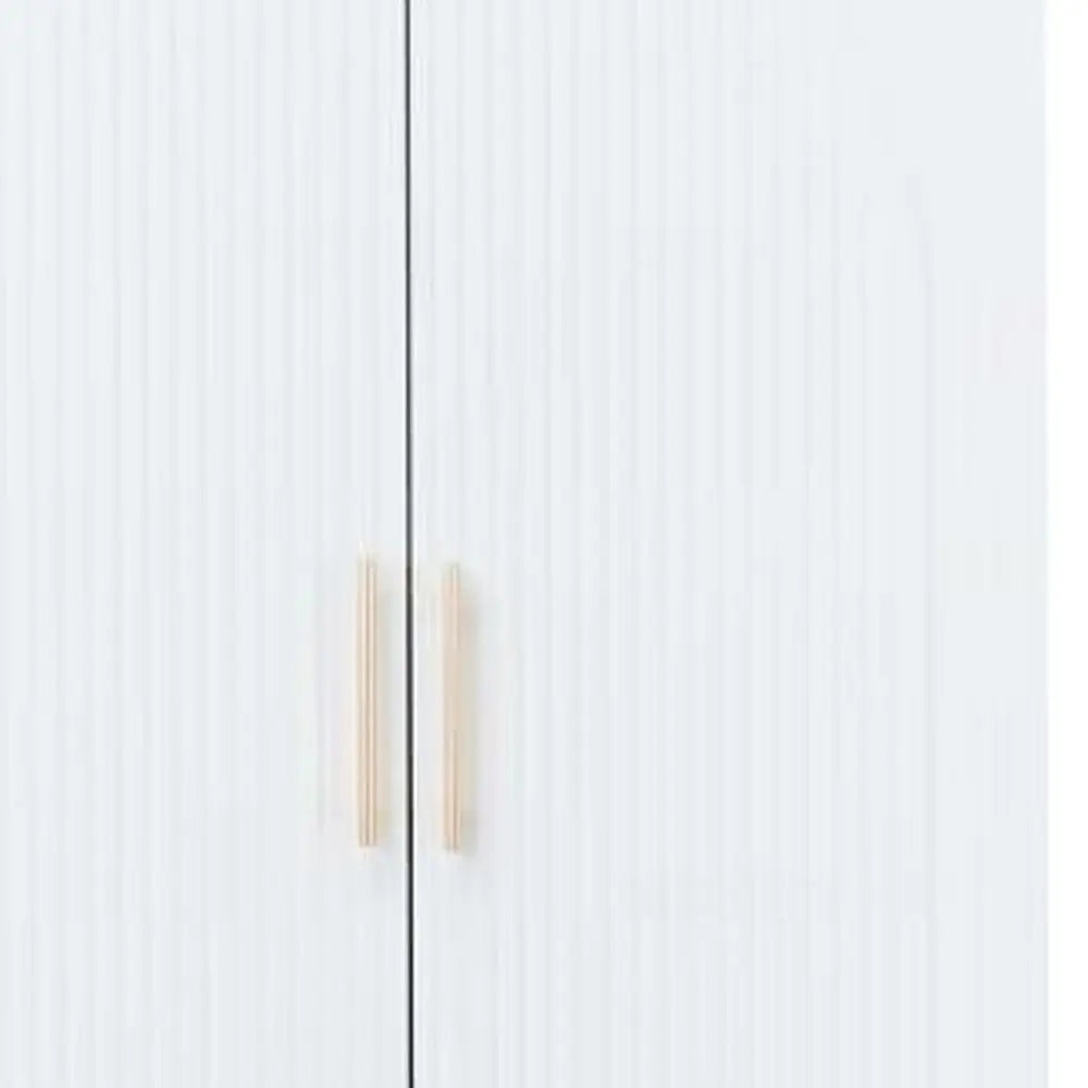 74" White Carved Geometric Two Door Two Drawer Combo Dresser - NOBLE HOME INTERIORS