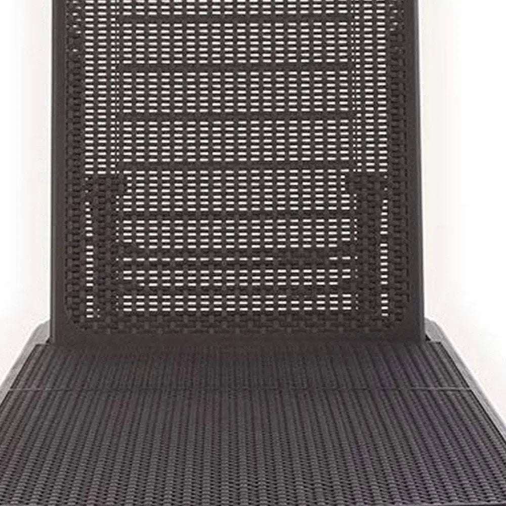 75" Brown Heavy Duty Plastic Outdoor Stacking Chaise Lounge - NOBLE HOME INTERIORS