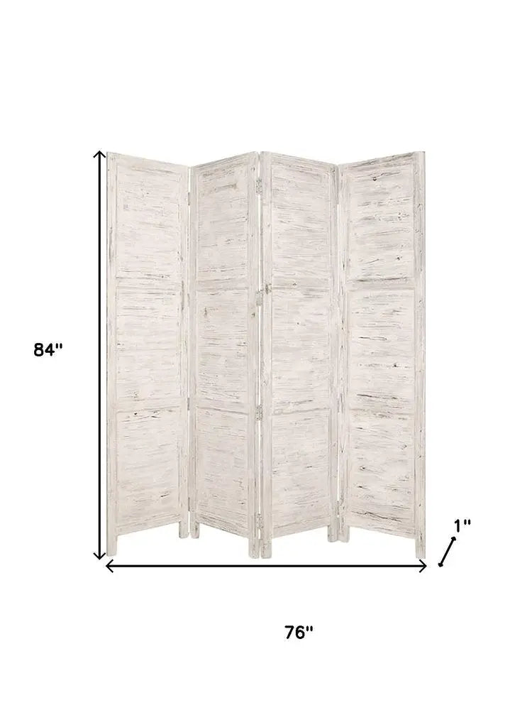 76" X 84" Black Wood Screen - NOBLE HOME INTERIORS