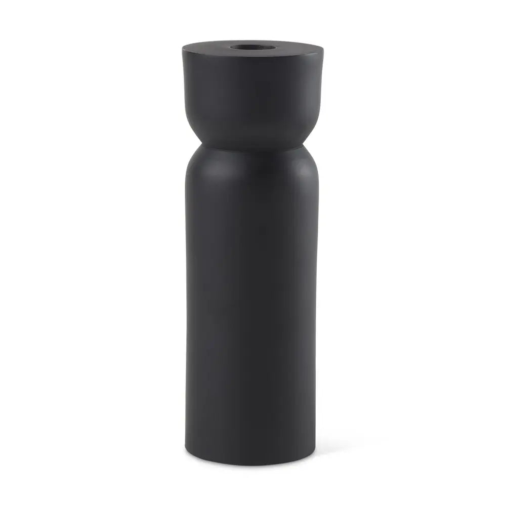 8" Black Metal Tabletop Taper Candle Holder - NOBLE HOME INTERIORS