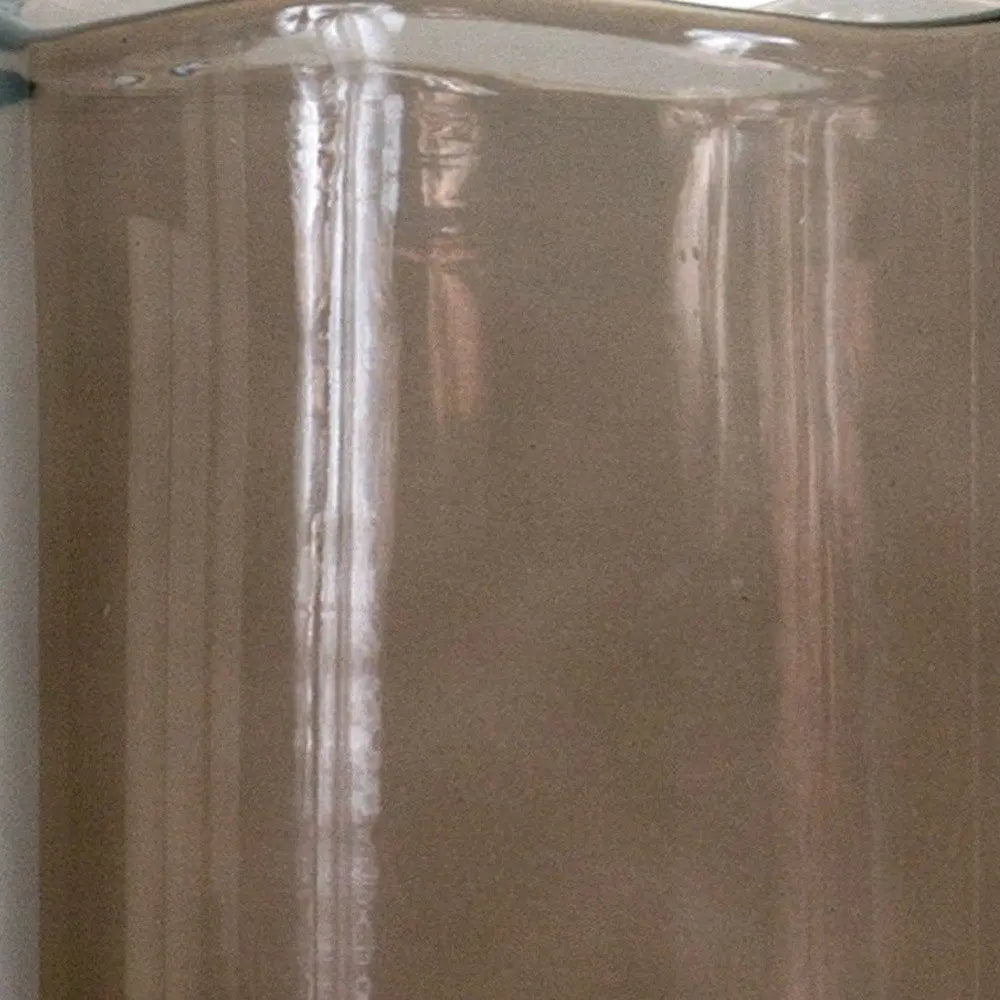 8" Brown Cylinder Glass Table Vase - NOBLE HOME INTERIORS