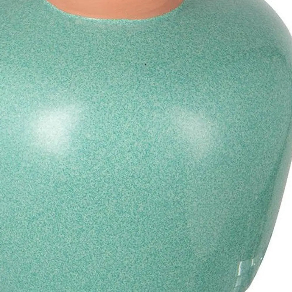 8" Brown Round Ceramic Table Vase - NOBLE HOME INTERIORS