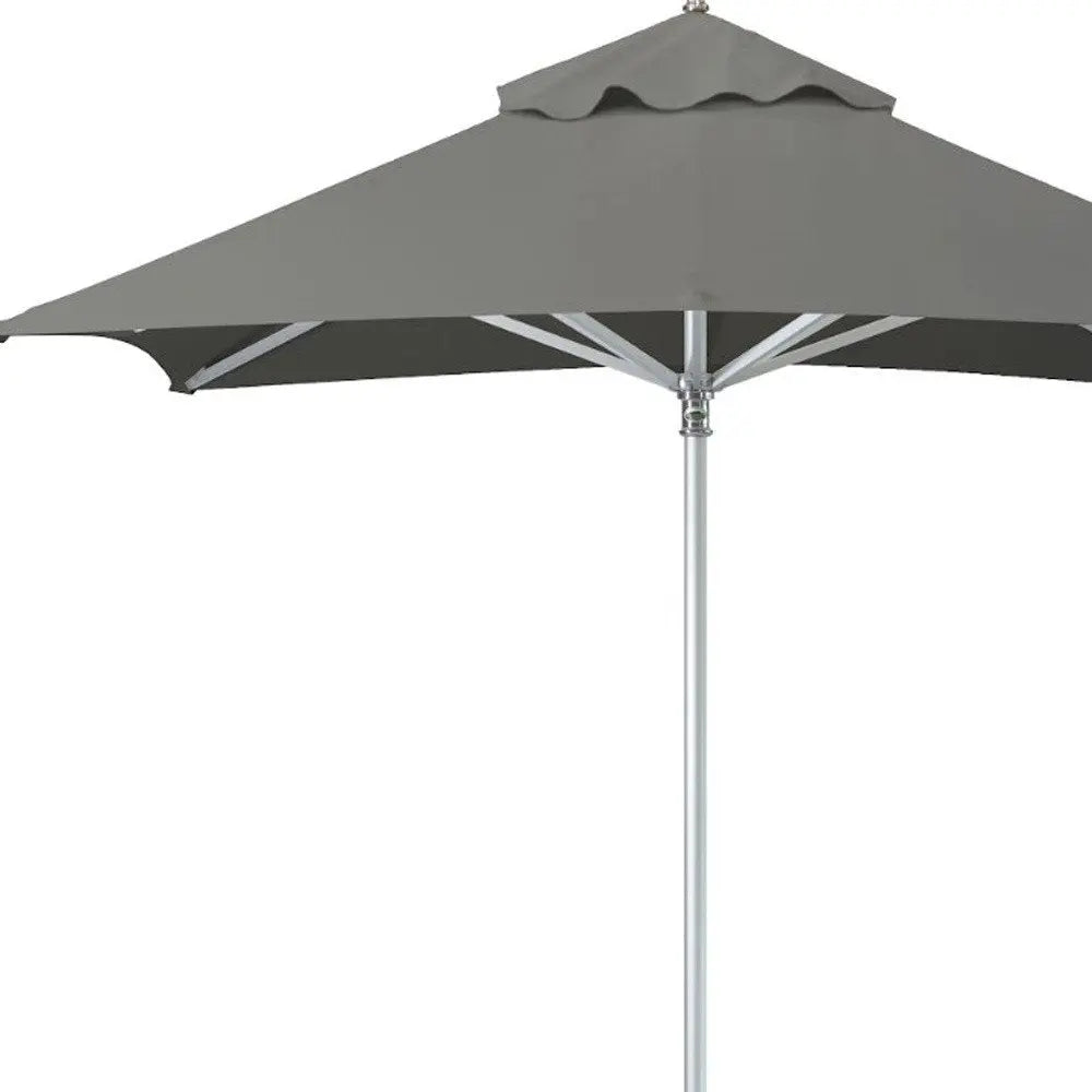 8' Charcoal Polyester Square Market Patio Umbrella - NOBLE HOME INTERIORS