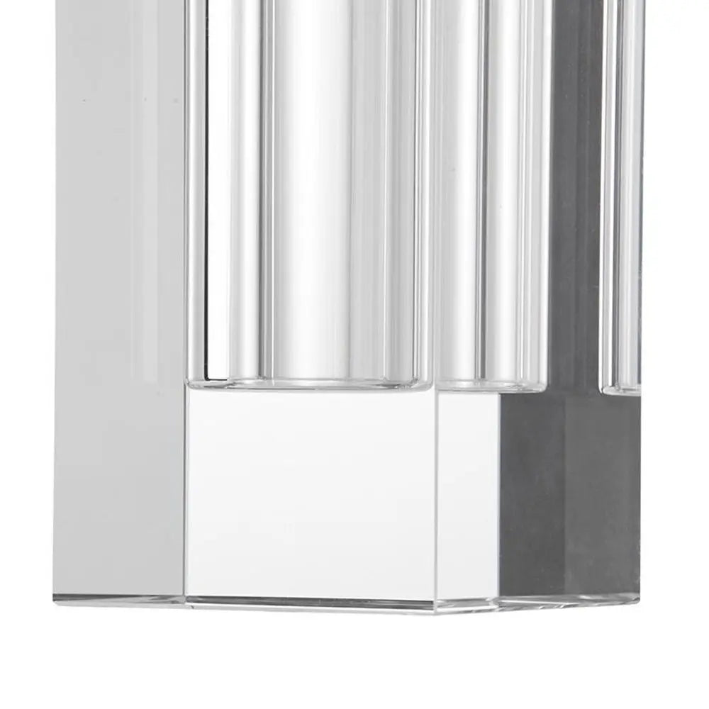 8" Clear Square Glass Table Vase - NOBLE HOME INTERIORS