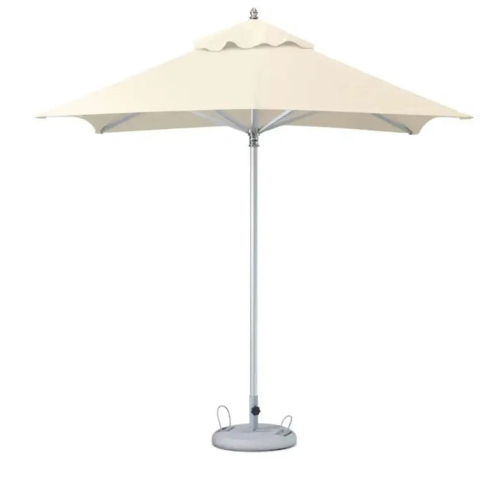 8' Ecru Polyester Square Market Patio Umbrella - NOBLE HOME INTERIORS