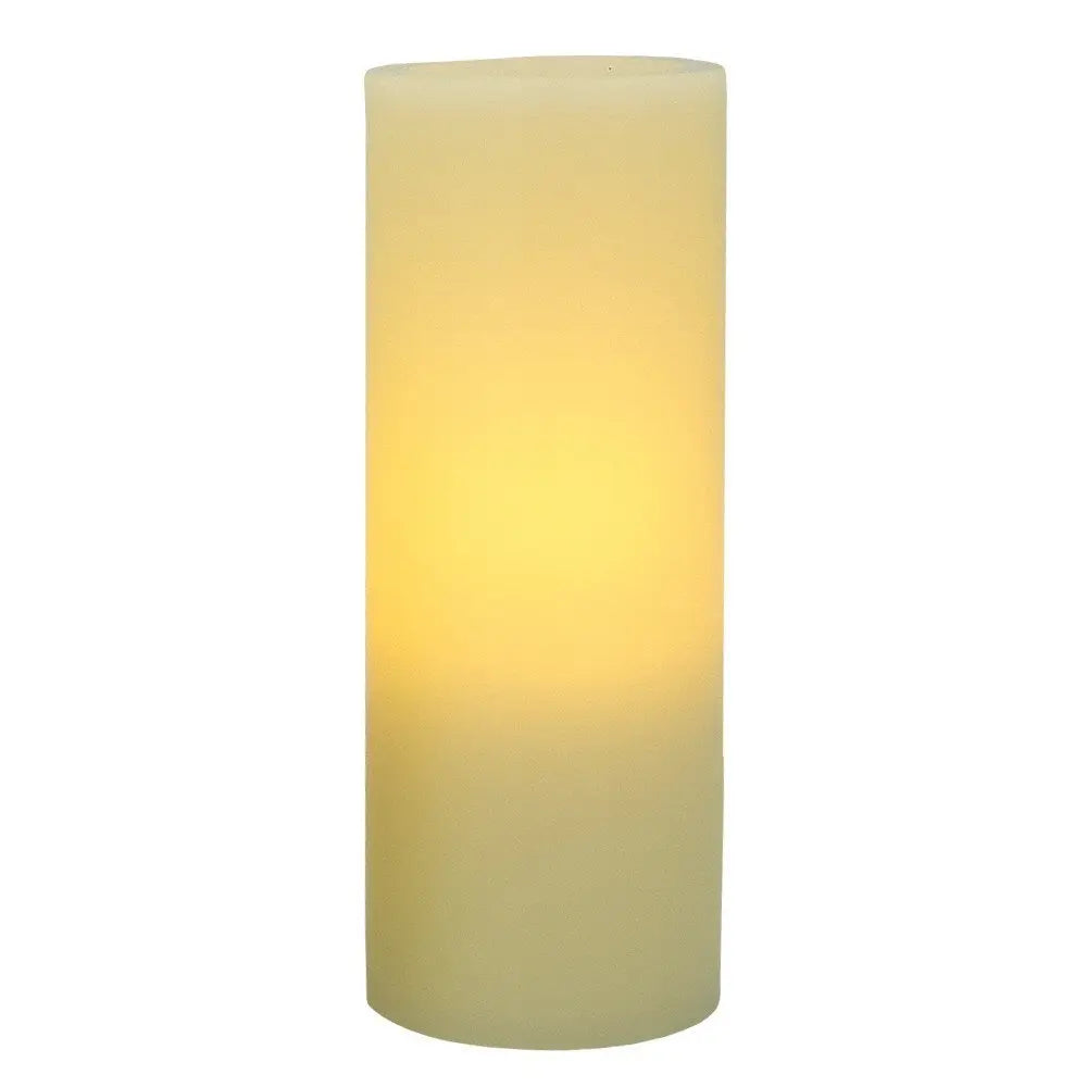 8" Ivory Flameless Pillar Candle - NOBLE HOME INTERIORS