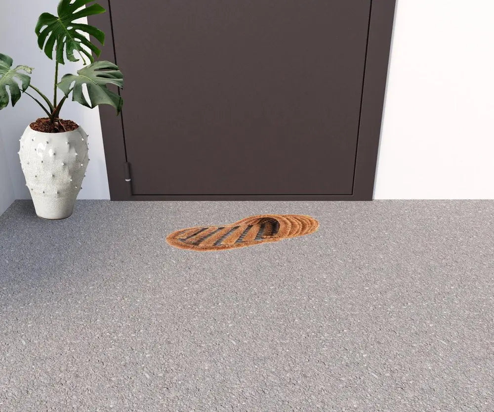 8" X 19" Brown Coir Outdoor Boot Scraper - NOBLE HOME INTERIORS