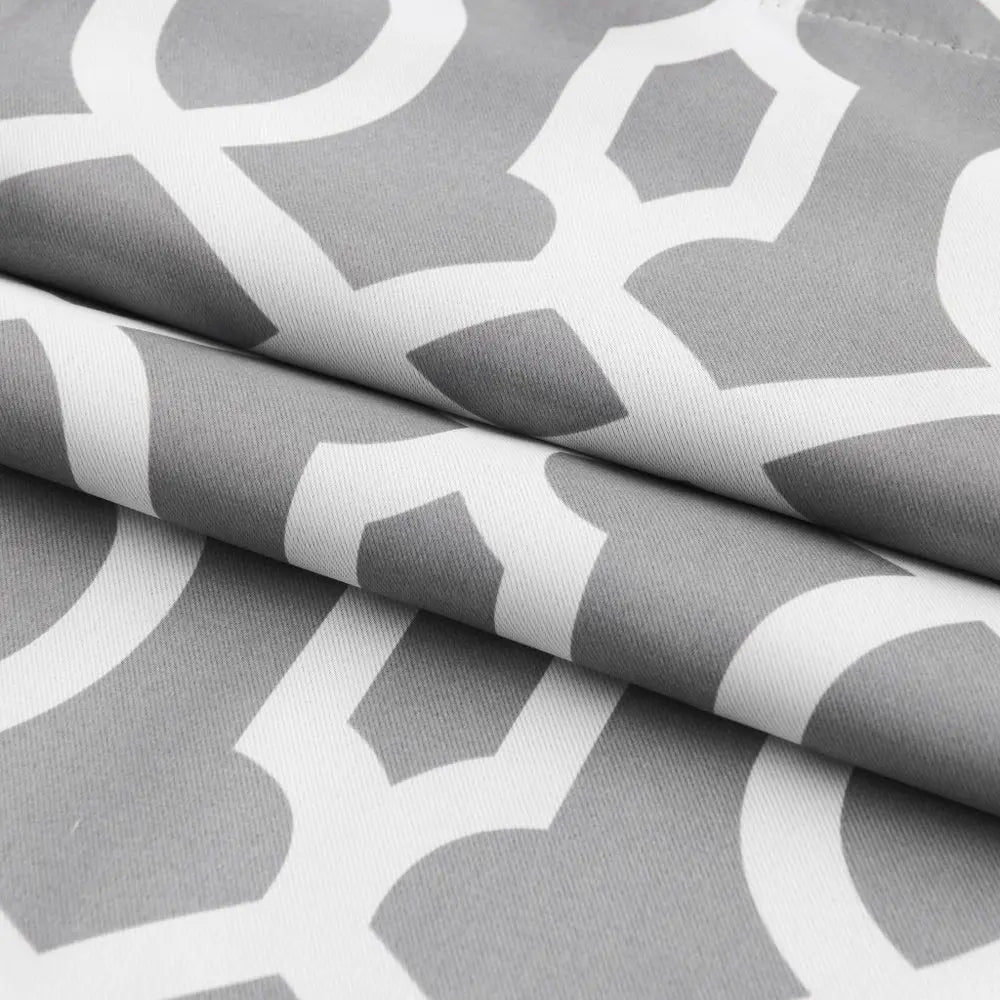 84" Gray Trellis Black Out Window Curtain Panel - NOBLE HOME INTERIORS