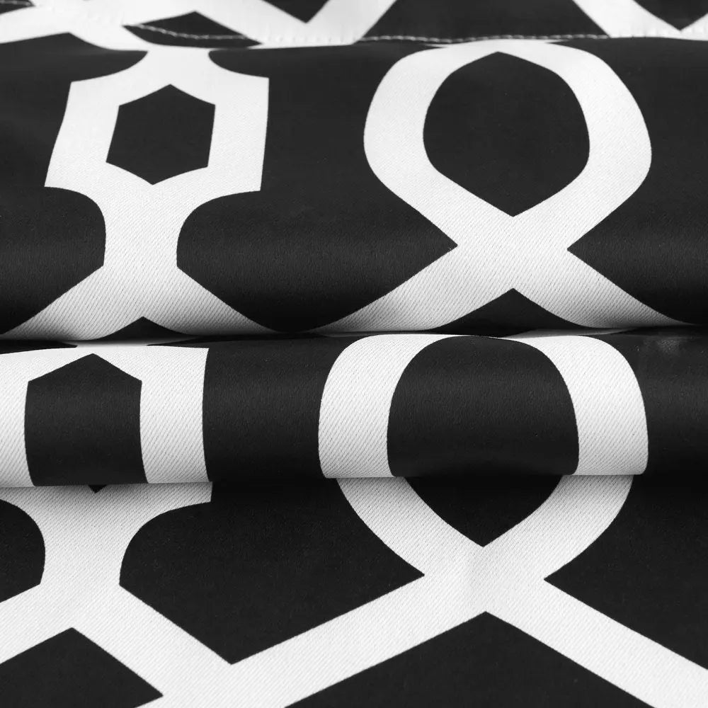 84" Jet Black Trellis Black Out Window Curtain Panel - NOBLE HOME INTERIORS