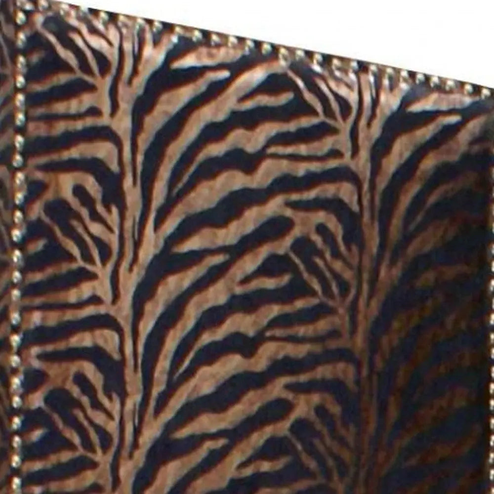 84 X 84 Bronze Wood & Fabric Screen - NOBLE HOME INTERIORS