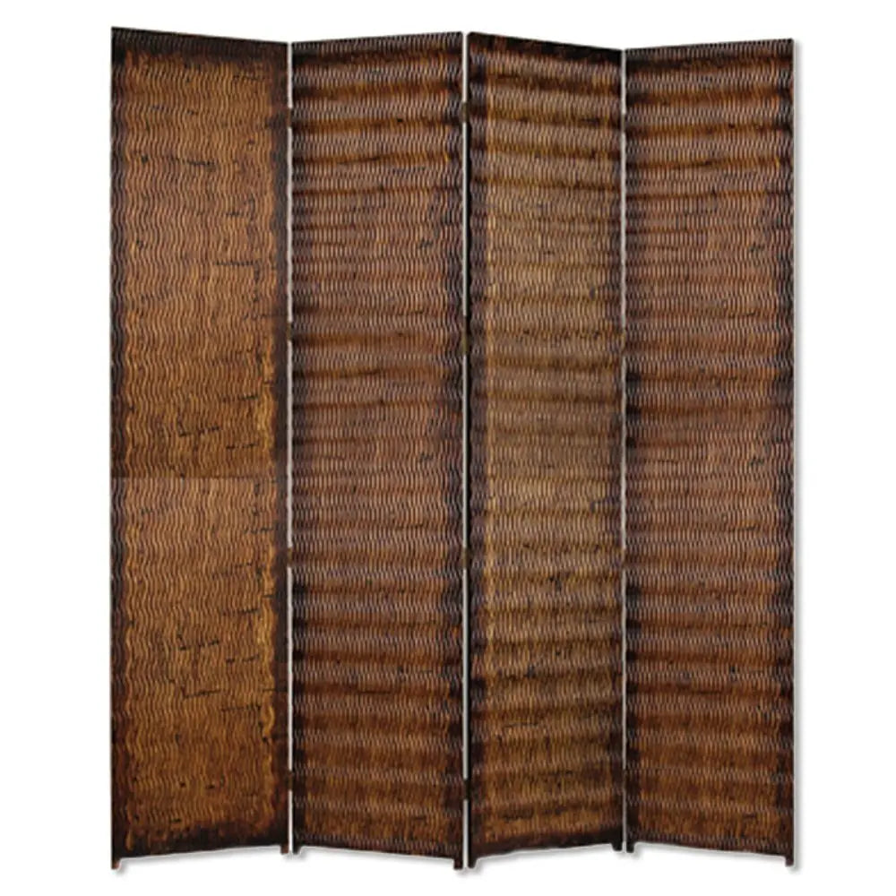 84" X 84" Brown Wood Screen - NOBLE HOME INTERIORS