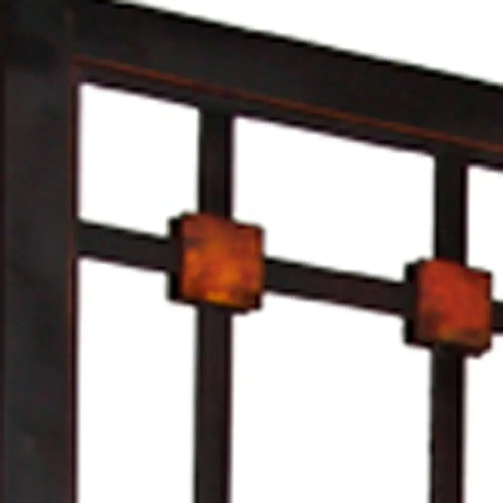 84" X 84" Brown Woood Screen - NOBLE HOME INTERIORS