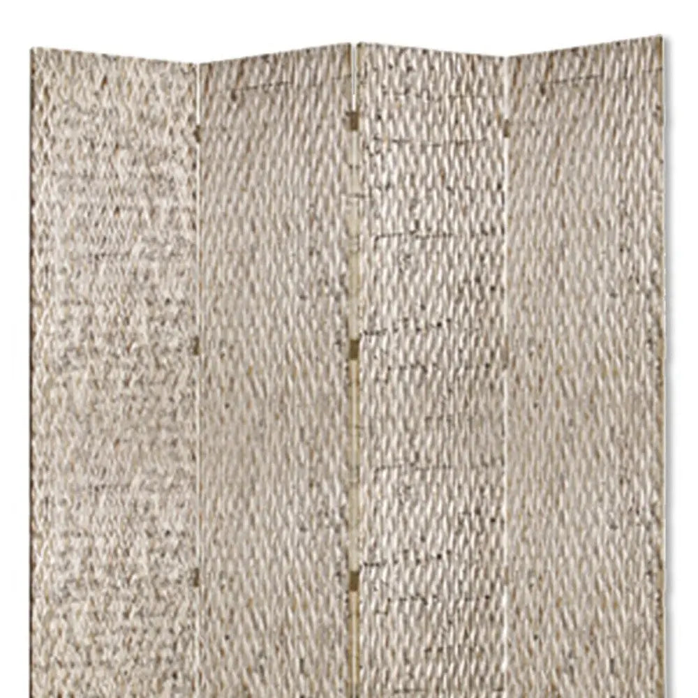 84" X 84" Silver Wood Screen - NOBLE HOME INTERIORS