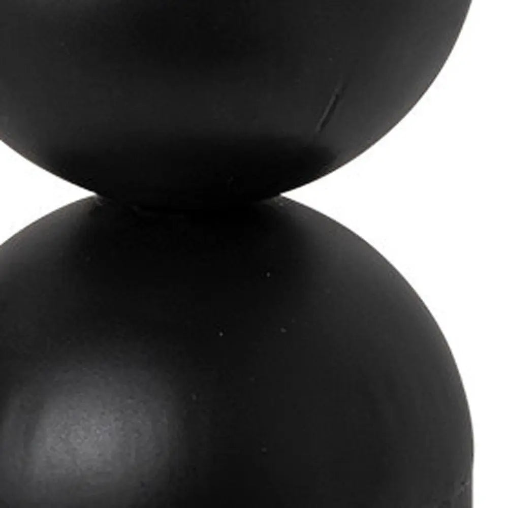 9" Black Metal Tabletop Pillar Candle Holder HomeRoots