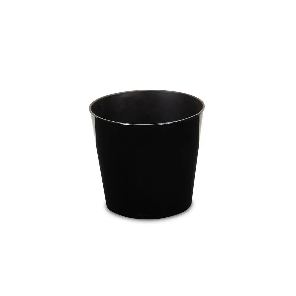 9" Black Recycled Plastic Indoor Outdoor Round Pot Planter - NOBLE HOME INTERIORS