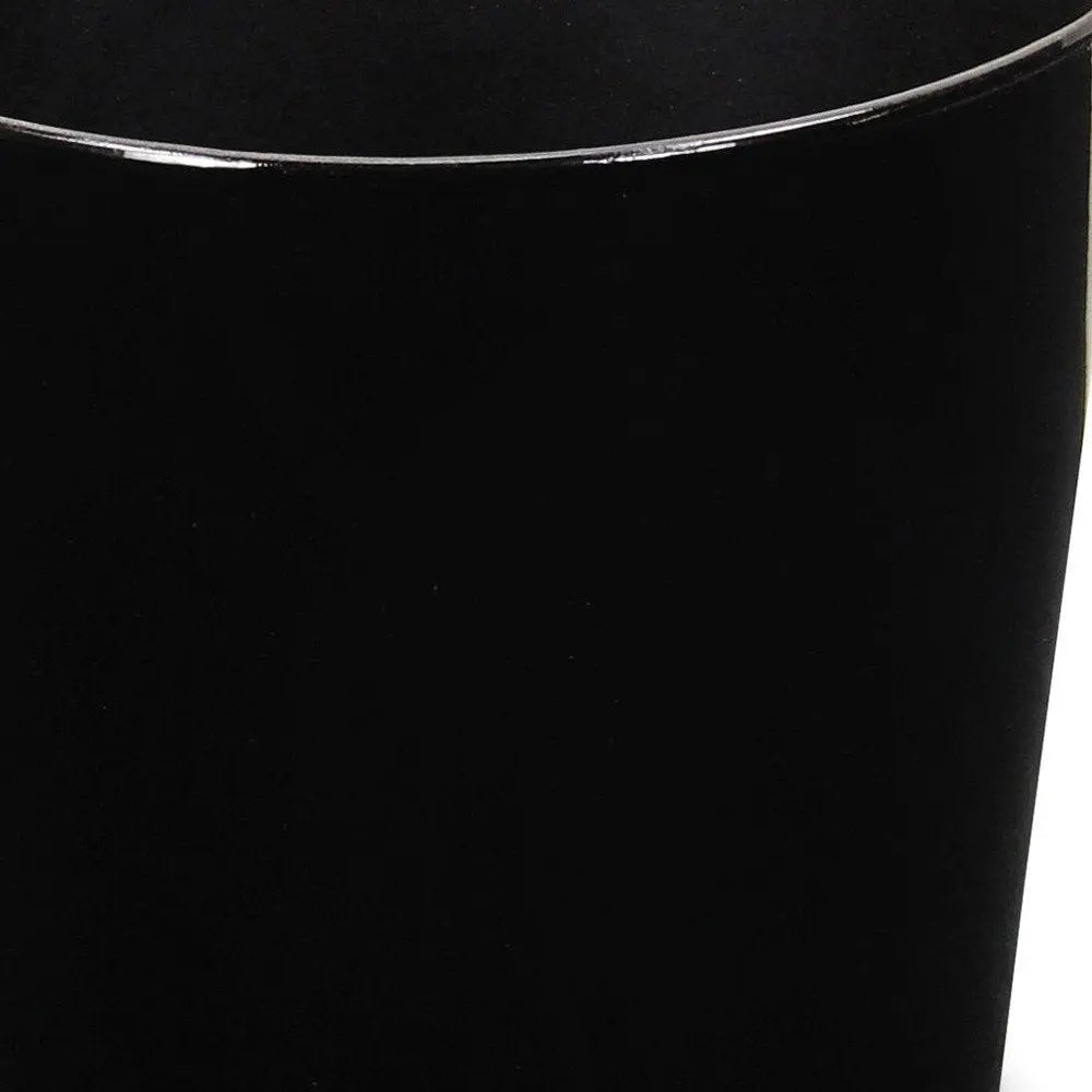 9" Black Recycled Plastic Indoor Outdoor Round Pot Planter - NOBLE HOME INTERIORS