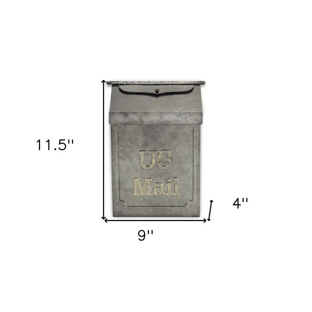 9" Gray Metal Paper Organizer With Lid - NOBLE HOME INTERIORS