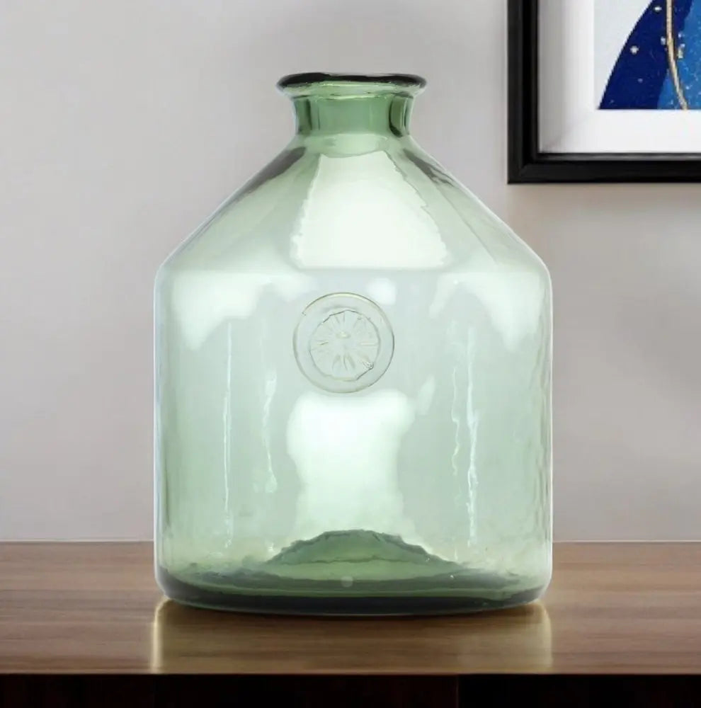 9" Sage Green Cylinder Glass Table Vase - NOBLE HOME INTERIORS